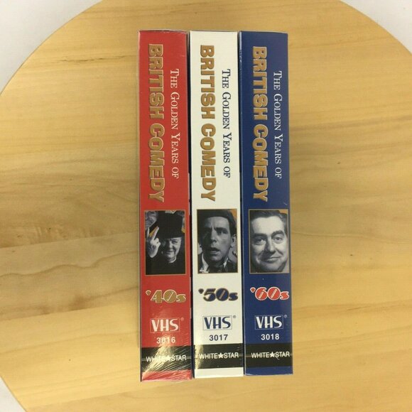 40s 50s 60s Golden Years of British Comedy VHS Tapes 3 Tape Set NEW Old Stock - Picture 1 of 9